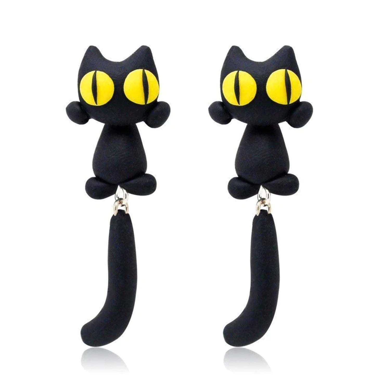 Unique 3D Cartoon Cat Earrings