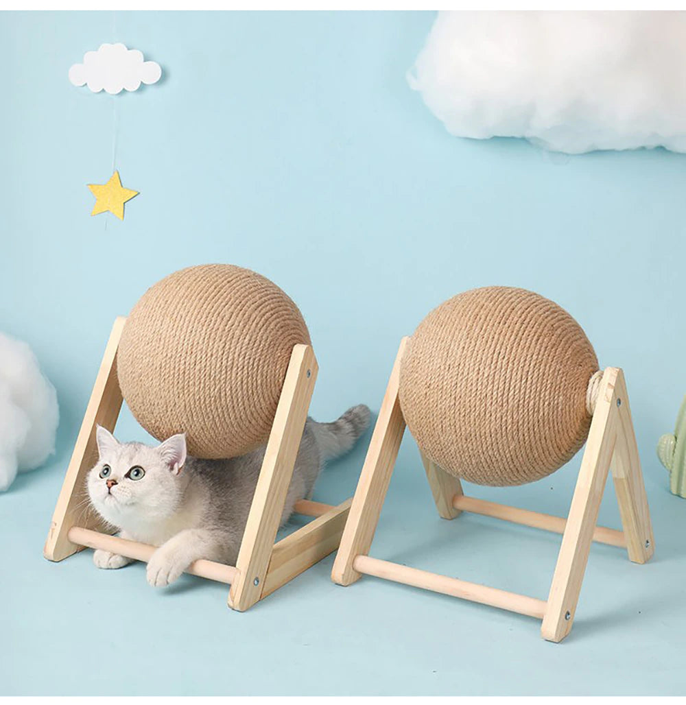 Cat Natural Sisal Rope Scratching Ball Toy