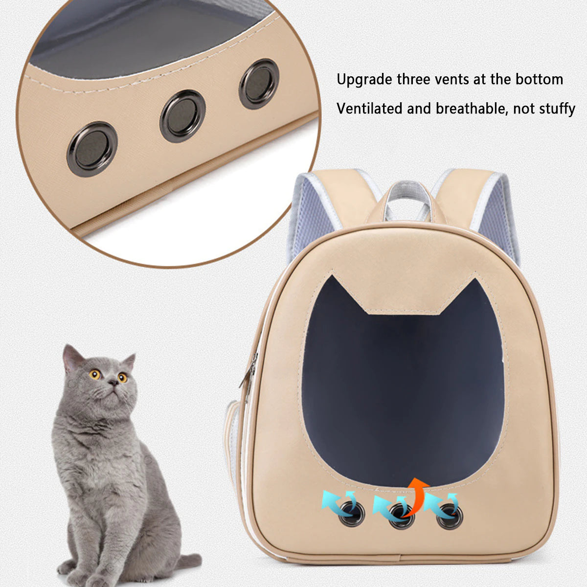Transparent Cat Face Backpack Pet Carrier Onixiah